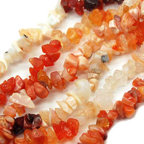 Crystals and Minerals - Single Strand Mexican Fire Opal Bracelet from Healing Crystals