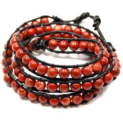 DISCONTINUED - Red Jasper "Chan Luu" Style Bracelet