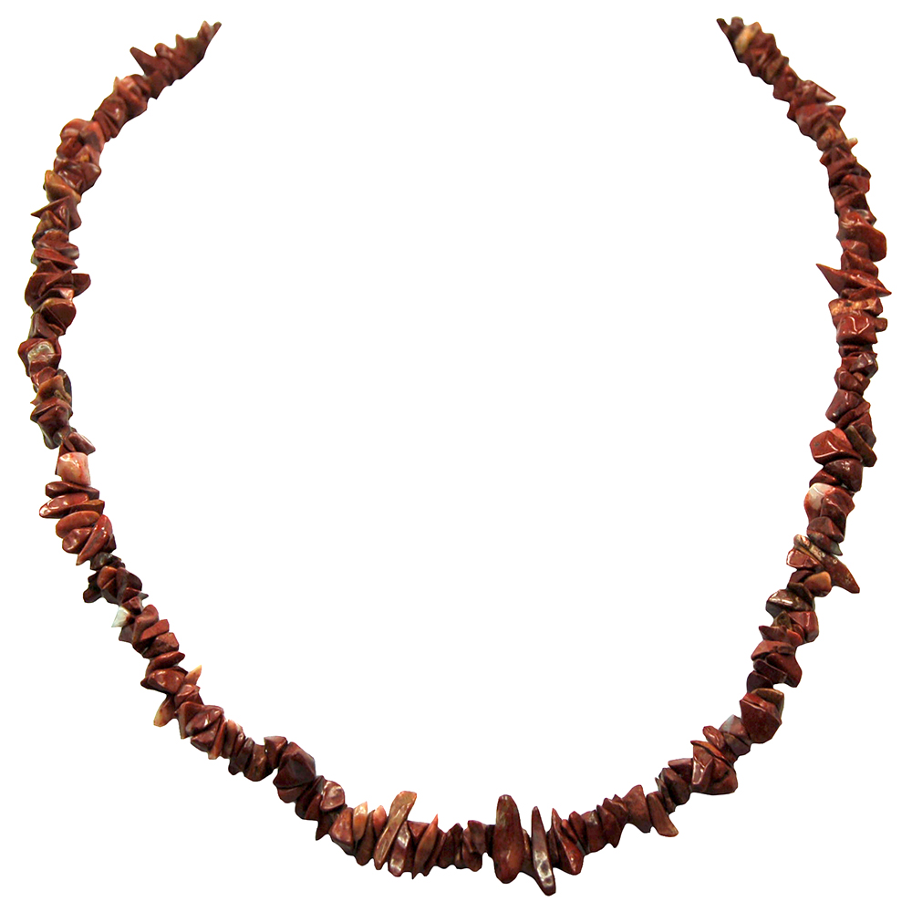 Red Jasper Tumbled Chips Necklace