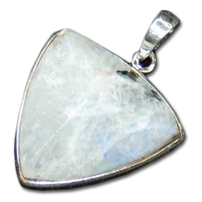 Discontinued - Rainbow Moonstone Faceted Triangle Pendant