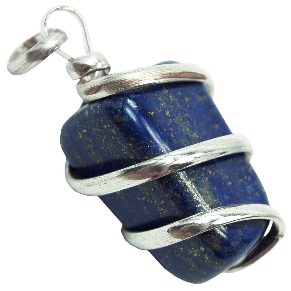 Pendants - Tumbled Lapis Lazuli (Wrapped) Pendant (India)