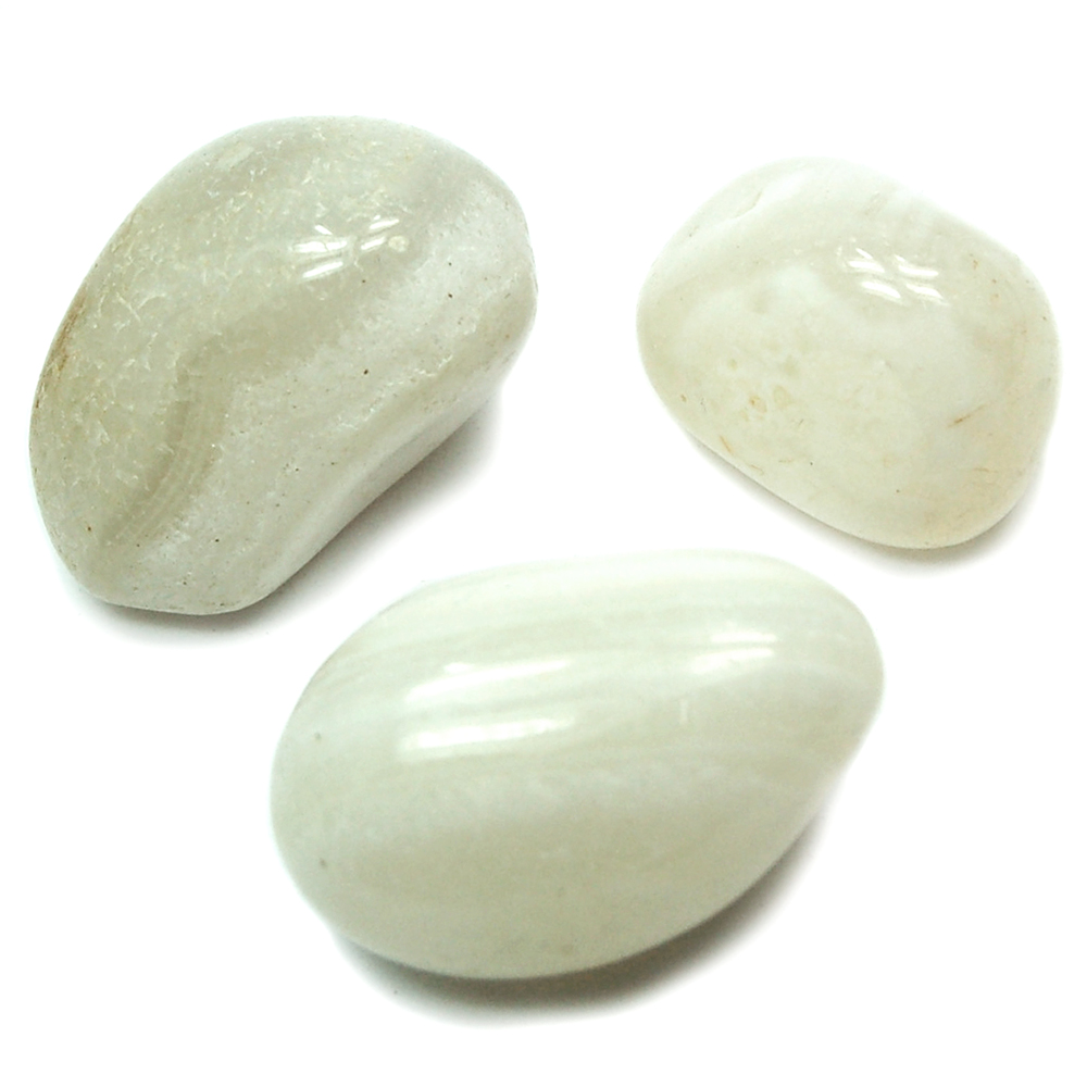 White Agate (India) - Tumbled Stones 