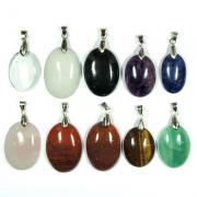CLEARANCE - 10pc. Oval Cabochon Pendant Assortment (India)