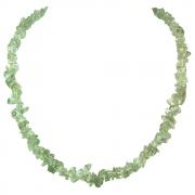 Green Amethyst Tumbled Chips Necklace (India)